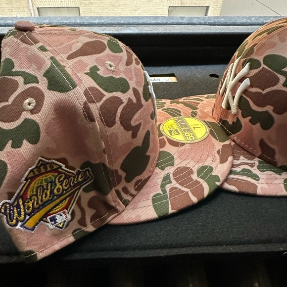 New Era New York Yankees Hat MLB World Series Fitted Cap Duck Camo Size 7 7/8 - Picture 2 of 3